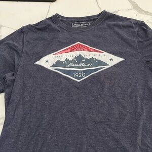 NWOT Eddie Bauer Shirt Short Sleeve Men's Soft Graphic & Crew T-Shirts Size M